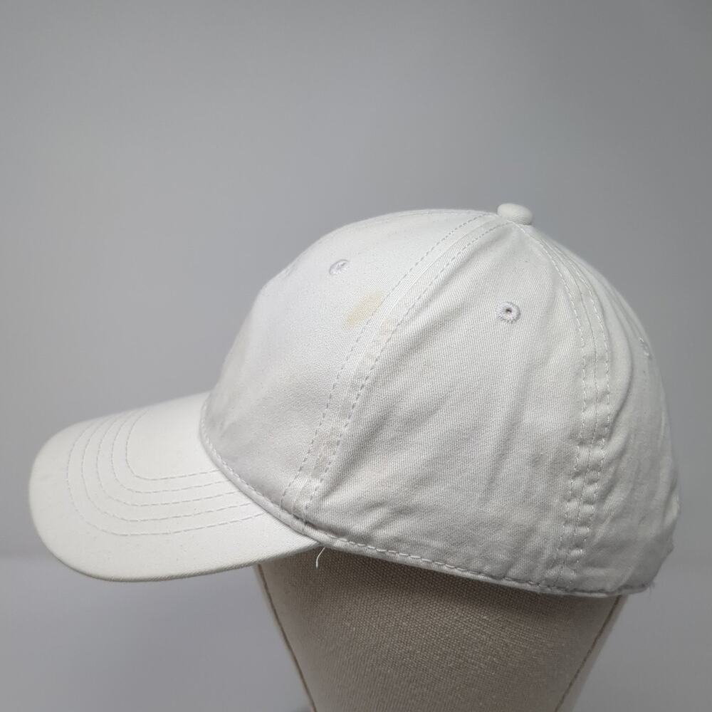 Unbranded Slideback Baseball Hat Solid White One … - image 3